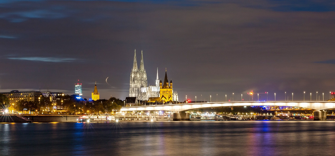 Cologne at night, Germany